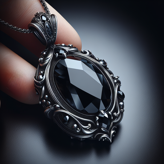pierre noire pour bijoux