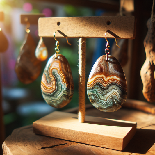 boucles d'oreilles pierres naturelles