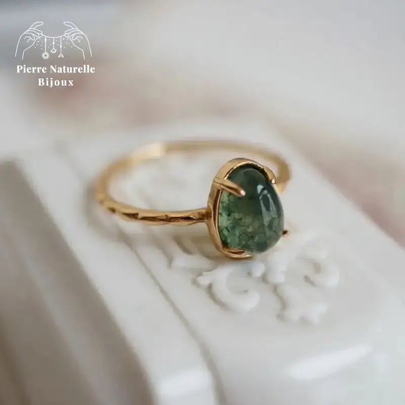 Bague en Agate mousse | Bagues | pierre naturelle bijoux