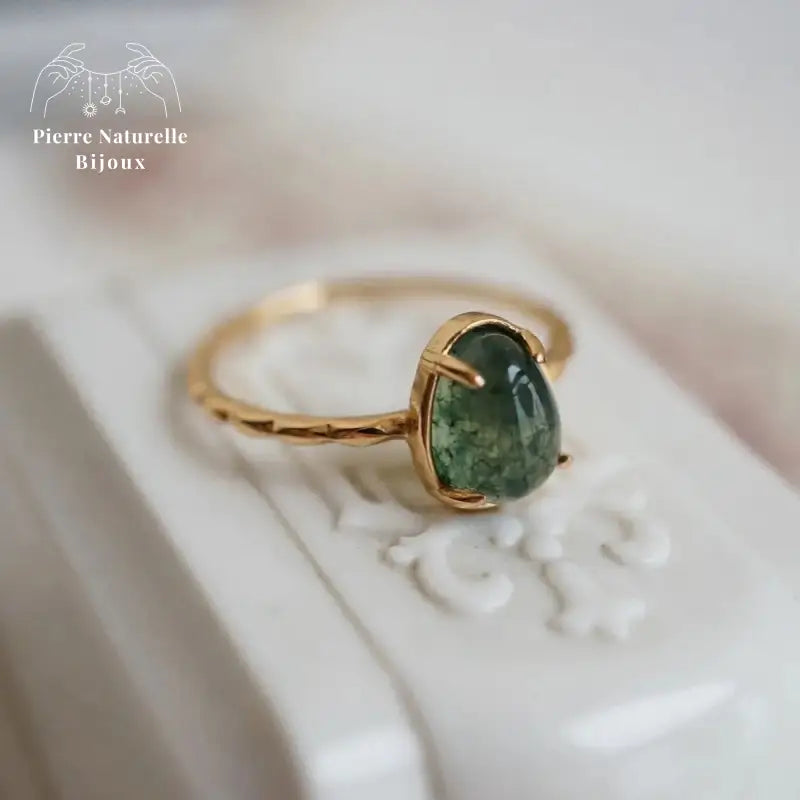 Bague en Agate mousse | Bagues | pierre naturelle bijoux
