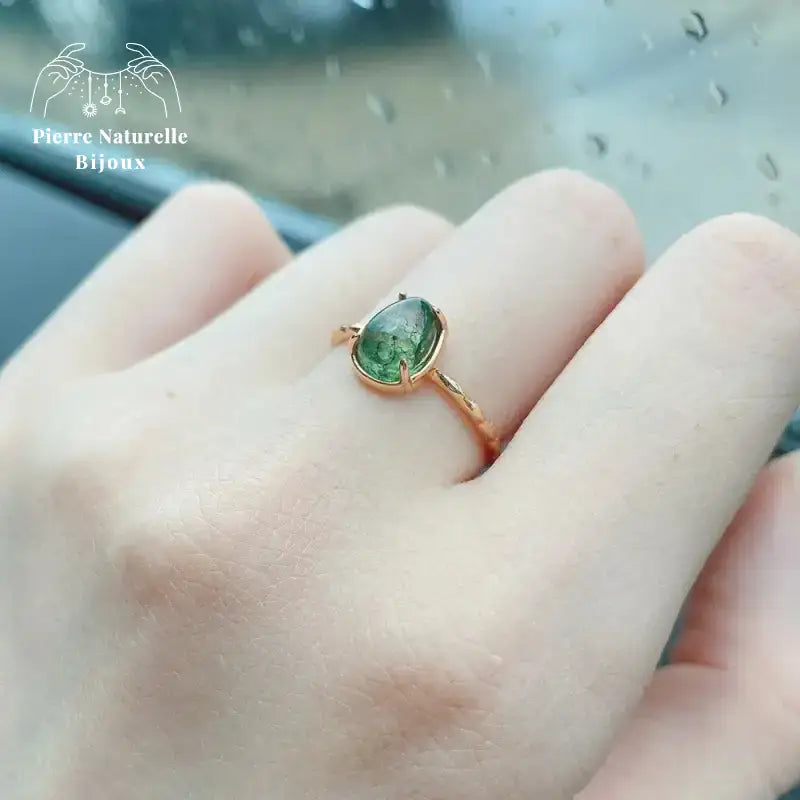 Bague en Agate mousse | Bagues | pierre naturelle bijoux