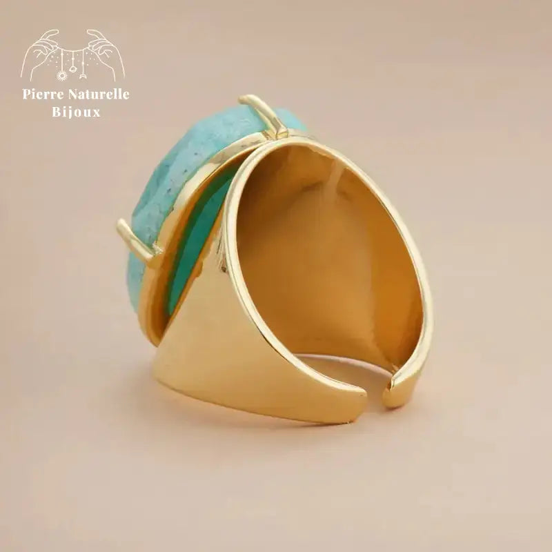 Bague "Floraison" en Amazonite | Bagues | pierre naturelle bijoux