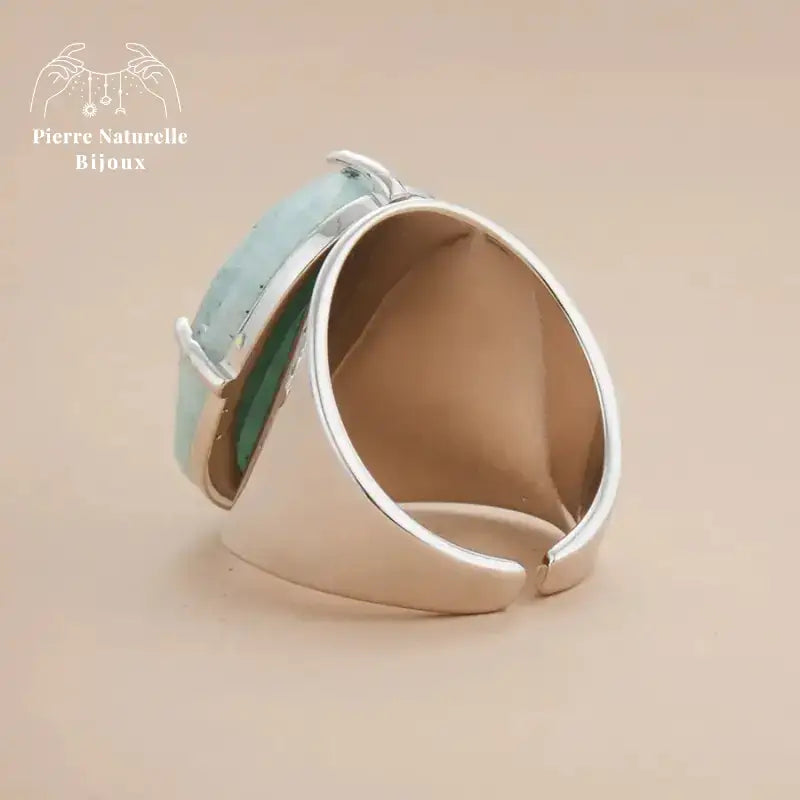 Bague "Floraison" en Amazonite | Bagues | pierre naturelle bijoux
