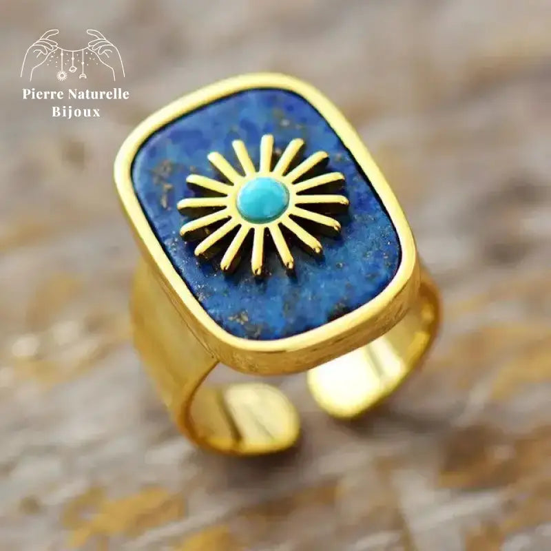 Bague "Rééquilibrage" en Lapis-lazuli