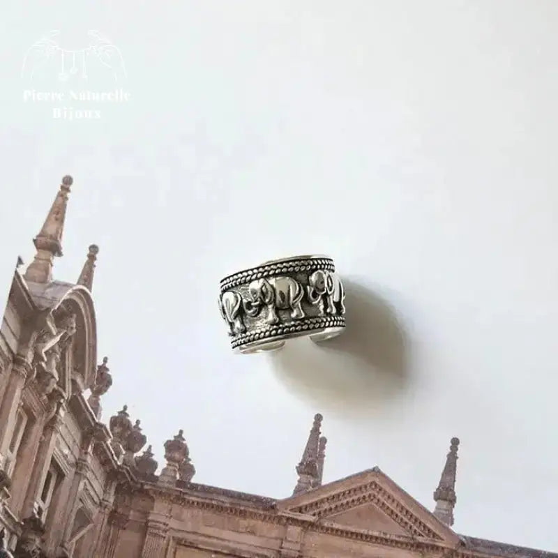 Bague "Éléphant" en Argent | Bagues | pierre naturelle bijoux