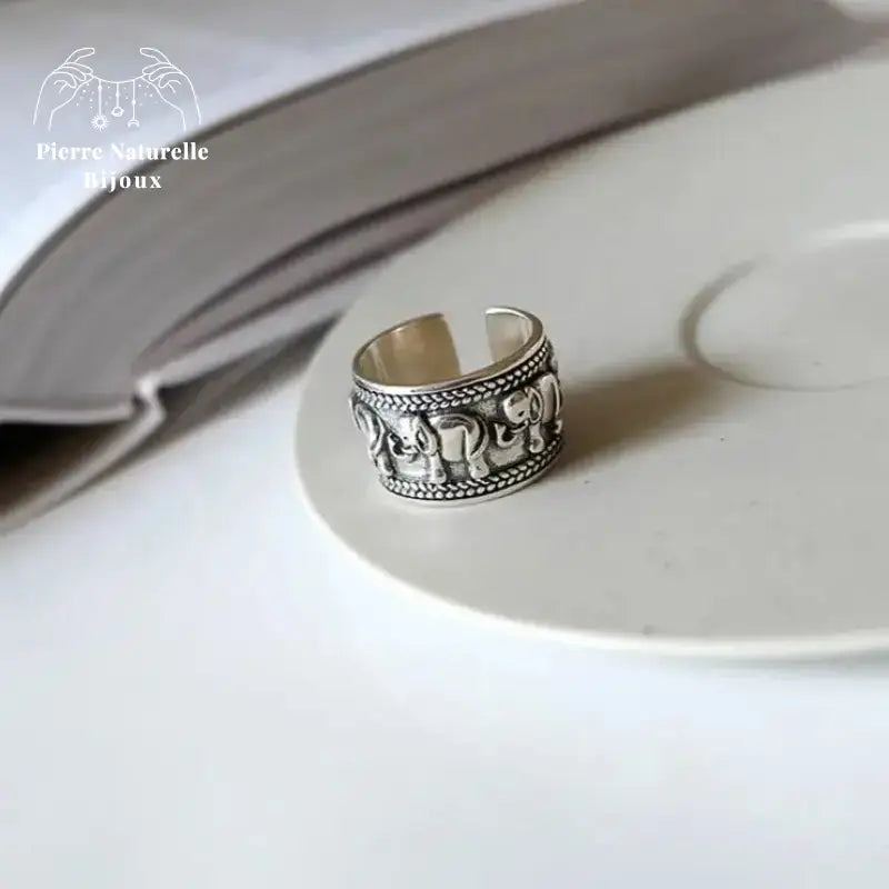 Bague "Éléphant" en Argent | Bagues | pierre naturelle bijoux