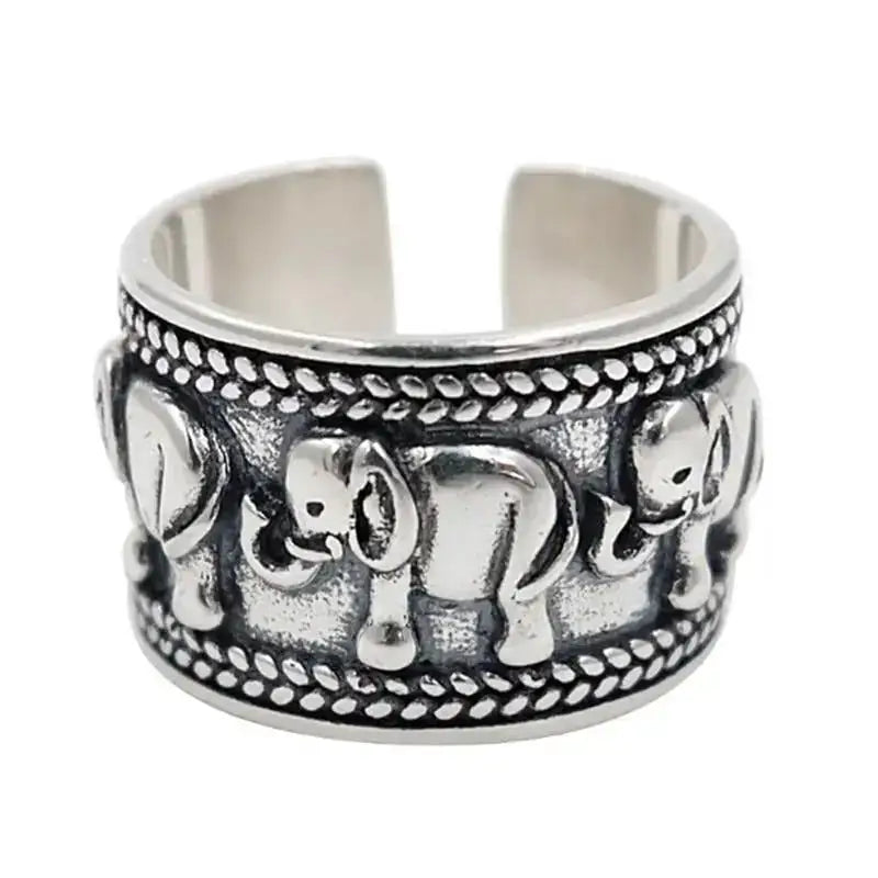 Bague "Éléphant" en Argent | Bagues | pierre naturelle bijoux