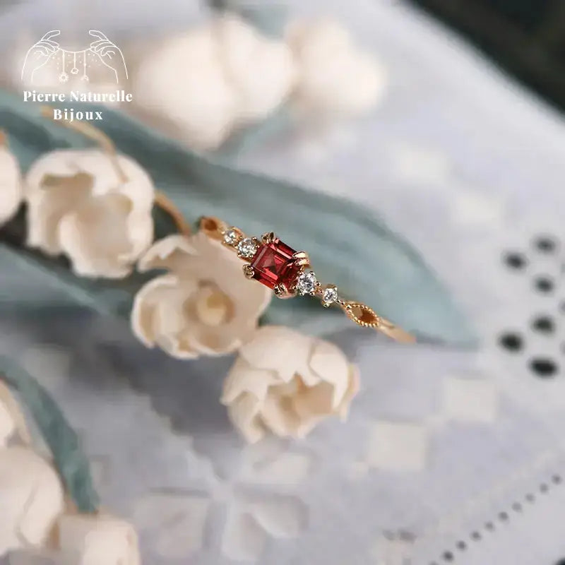 Bague en Grenat | Bagues | pierre naturelle bijoux