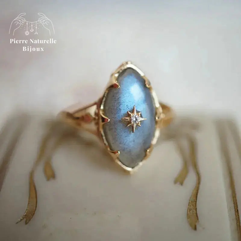 Bague "Athéna" en Labradorite | Bagues | pierre naturelle bijoux