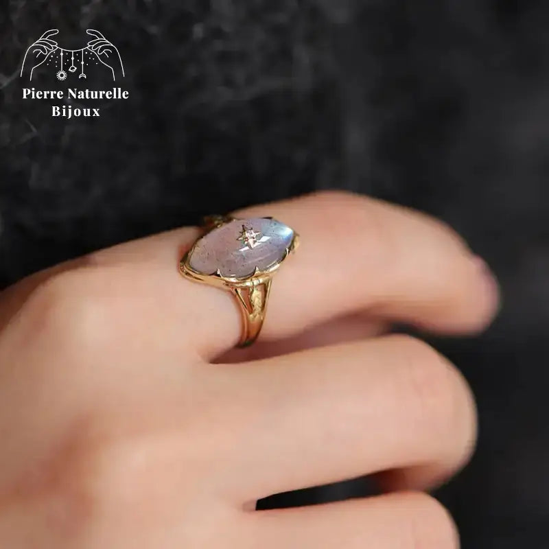 Bague "Athéna" en Labradorite | Bagues | pierre naturelle bijoux