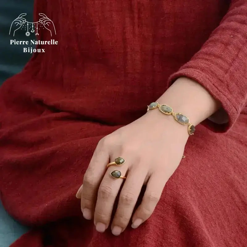 Bague "Franchise" en Labradorite | Bagues | pierre naturelle bijoux