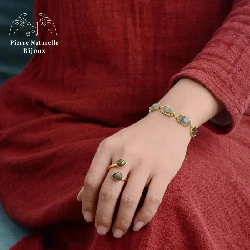 Bague "Franchise" en Labradorite | Bagues | pierre naturelle bijoux