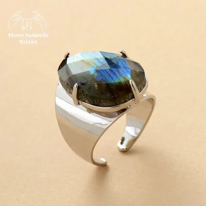 Bague "Intensité" en Labradorite | Bagues | pierre naturelle bijoux