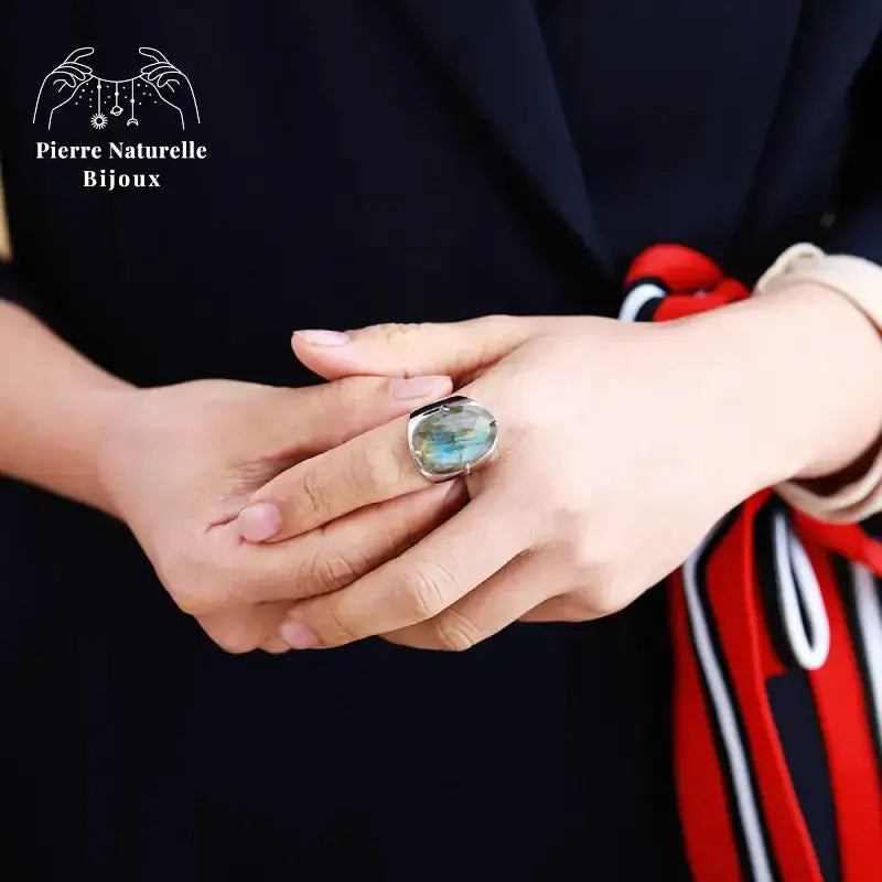 Bague "Intensité" en Labradorite | Bagues | pierre naturelle bijoux