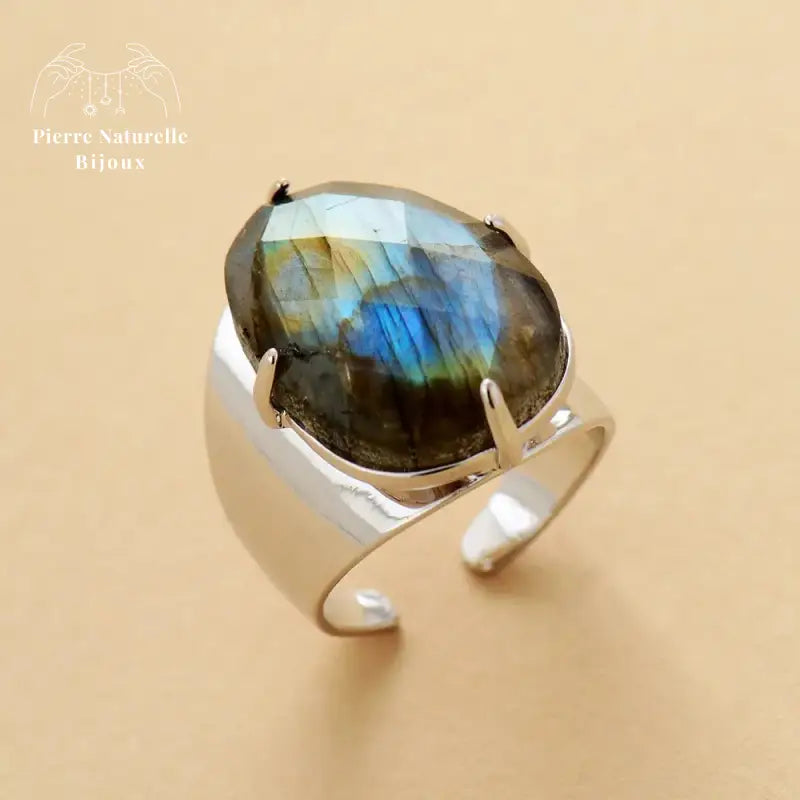 Bague "Intensité" en Labradorite | Bagues | pierre naturelle bijoux