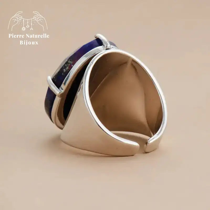 Bague "Fluidité" en Lapis-lazuli | Bagues | pierre naturelle bijoux