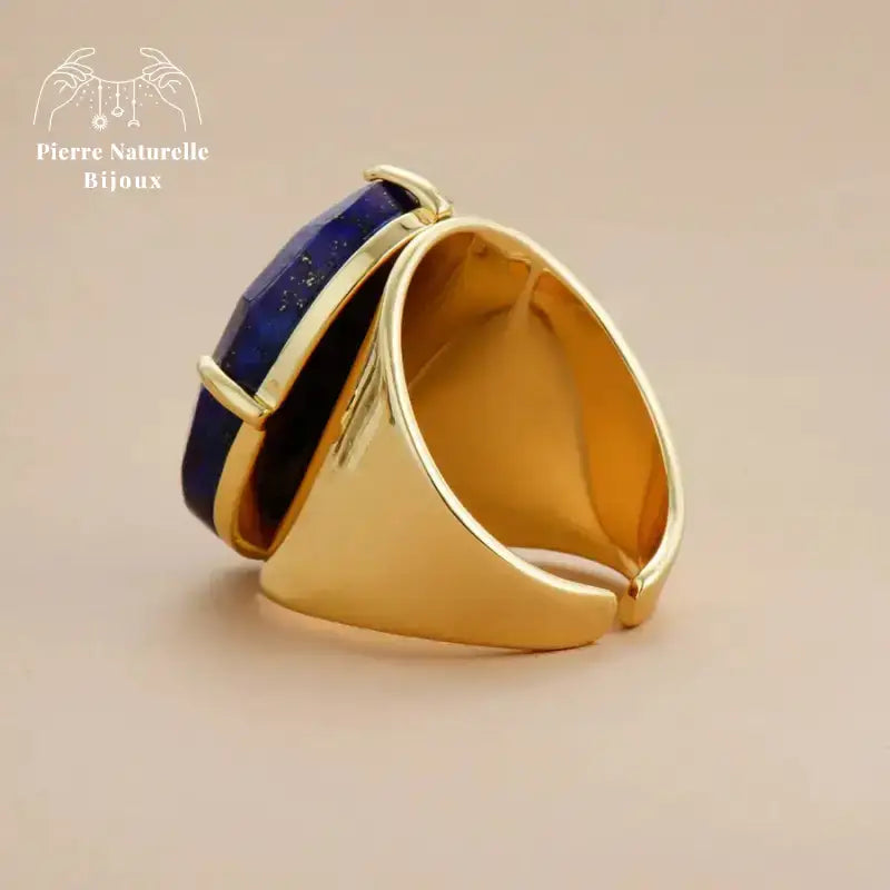 Bague "Fluidité" en Lapis-lazuli | Bagues | pierre naturelle bijoux