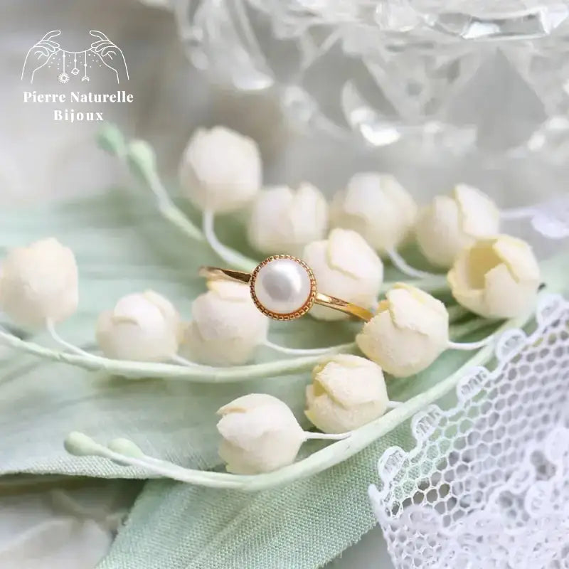 Bague en Perle d'eau douce | Bagues | pierre naturelle bijoux