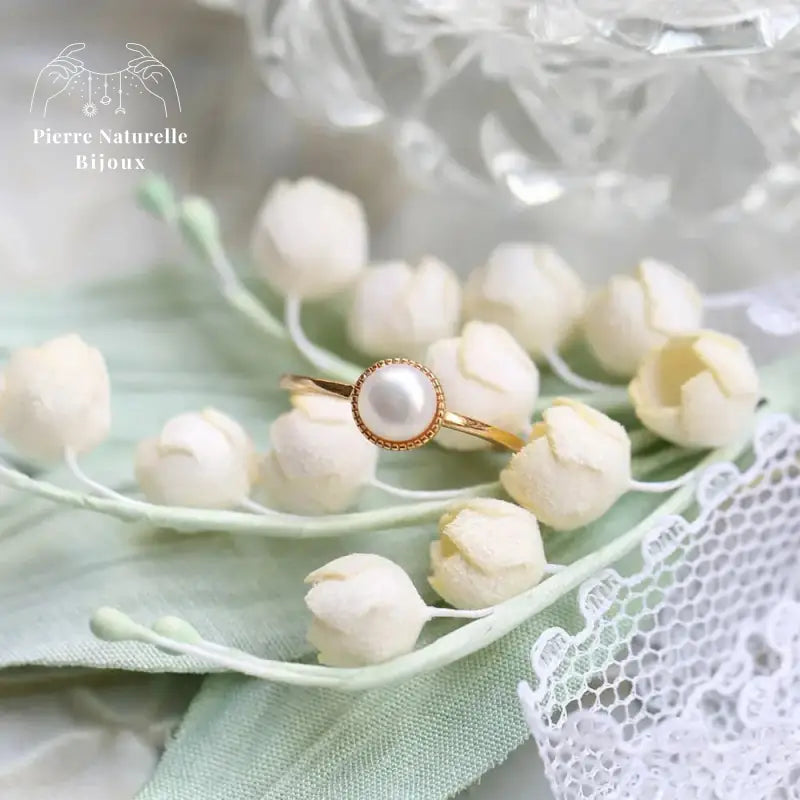 Bague en Perle d'eau douce | Bagues | pierre naturelle bijoux