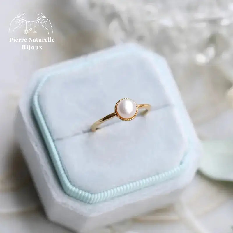 Bague en Perle d'eau douce | Bagues | pierre naturelle bijoux