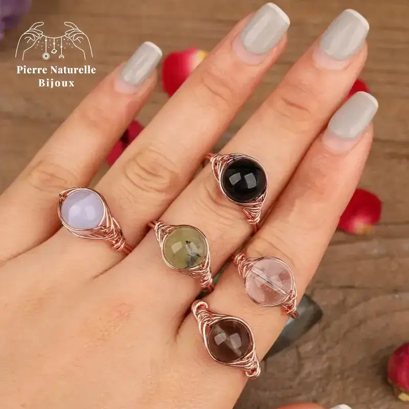 Bague "Perception" en pierres naturelles | Bagues | pierre naturelle bijoux