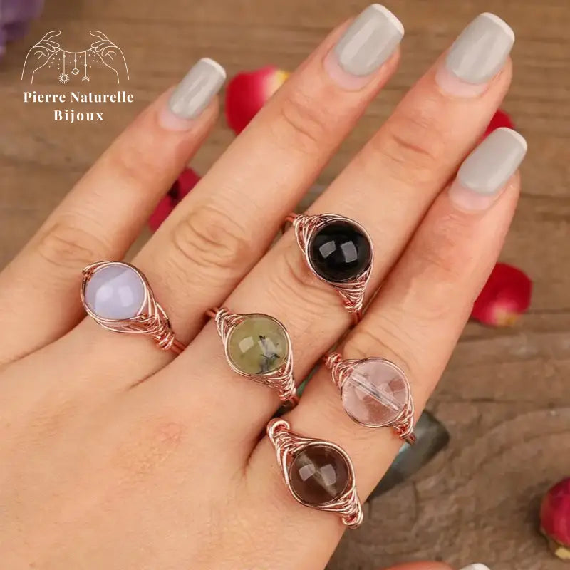 Bague "Perception" en pierres naturelles | Bagues | pierre naturelle bijoux