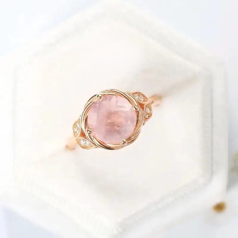 Bague en Quartz rose | Bagues | pierre naturelle bijoux
