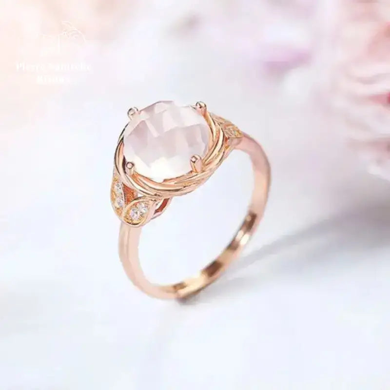 Bague en Quartz rose | Bagues | pierre naturelle bijoux