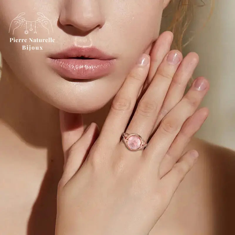 Bague en Quartz rose | Bagues | pierre naturelle bijoux