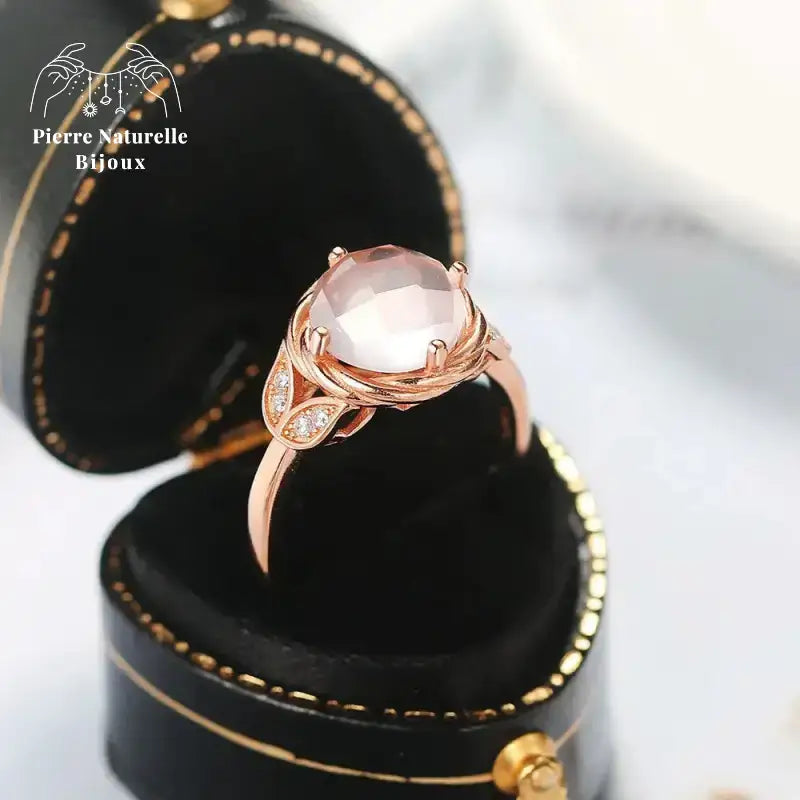Bague en Quartz rose | Bagues | pierre naturelle bijoux