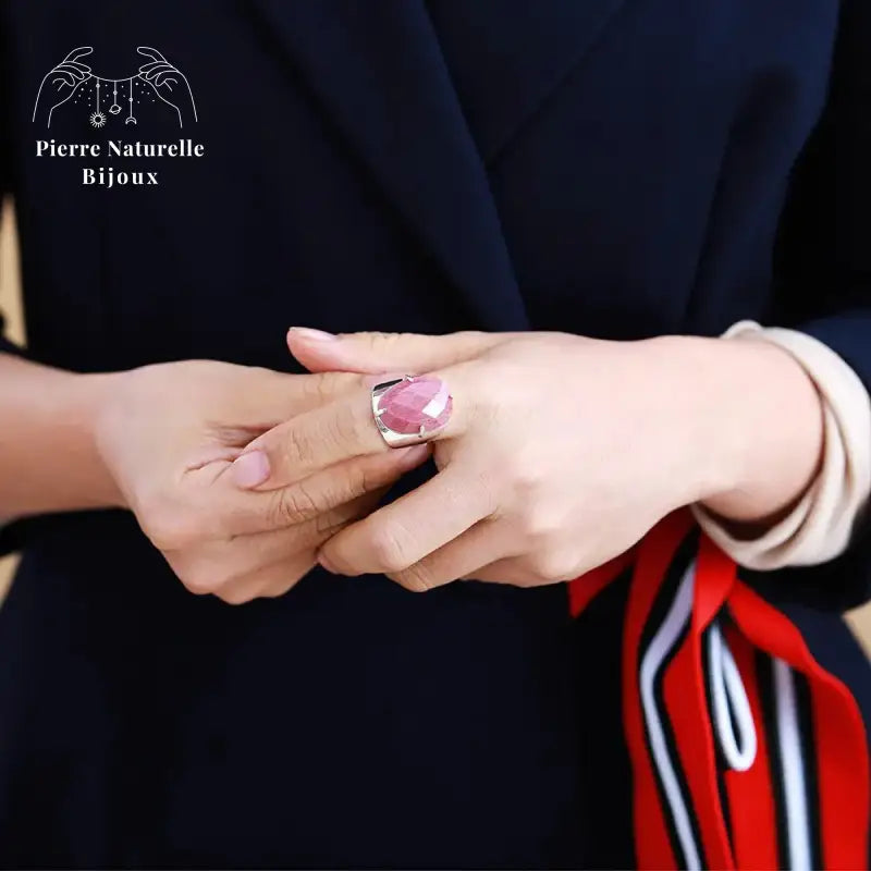 Bague "Réconciliation" en Rhodonite | Bagues | pierre naturelle bijoux