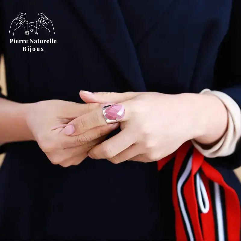 Bague "Réconciliation" en Rhodonite | Bagues | pierre naturelle bijoux