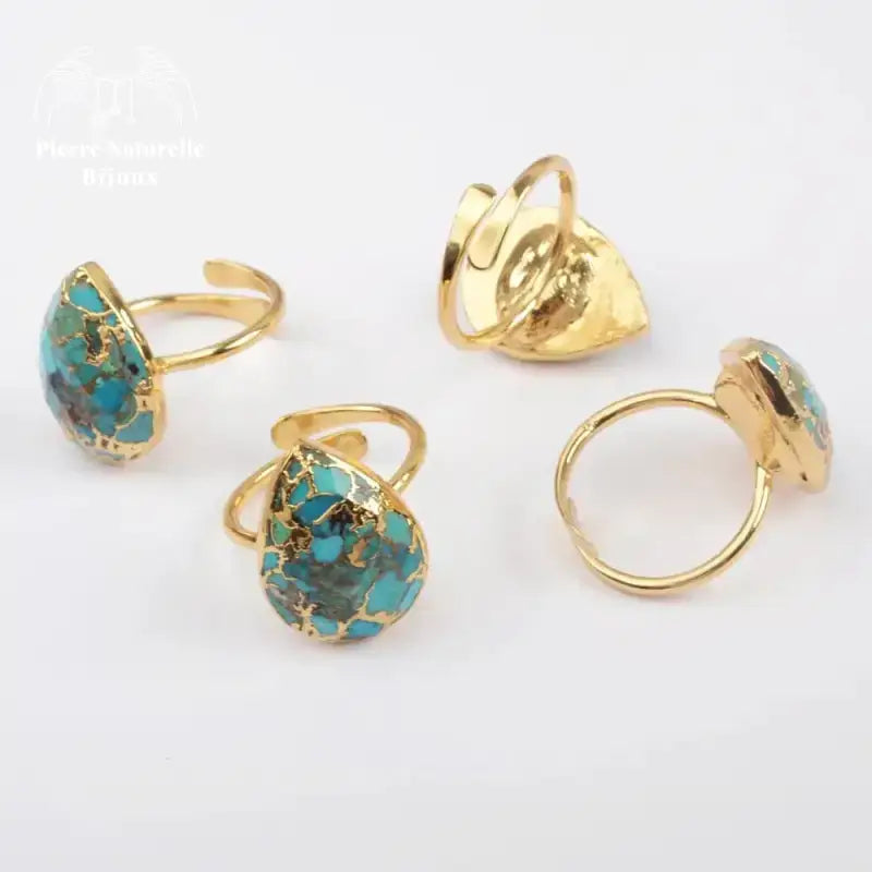 Bague "Unification" en Turquoise | Bagues | pierre naturelle bijoux