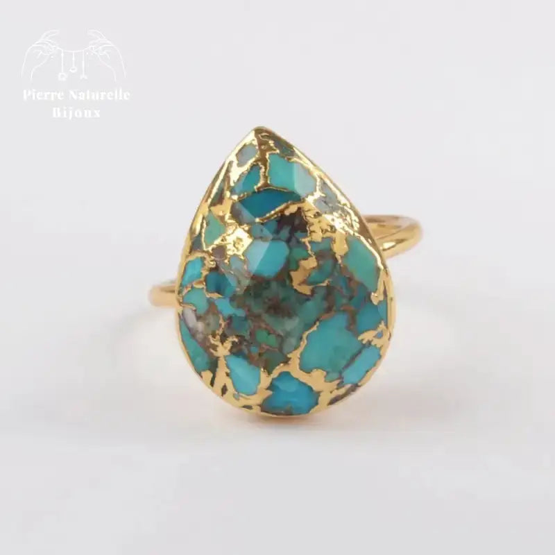 Bague "Unification" en Turquoise | Bagues | pierre naturelle bijoux