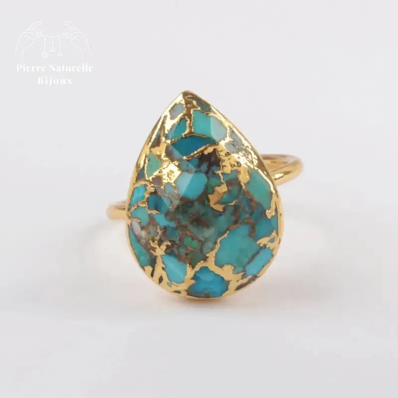Bague "Unification" en Turquoise | Bagues | pierre naturelle bijoux