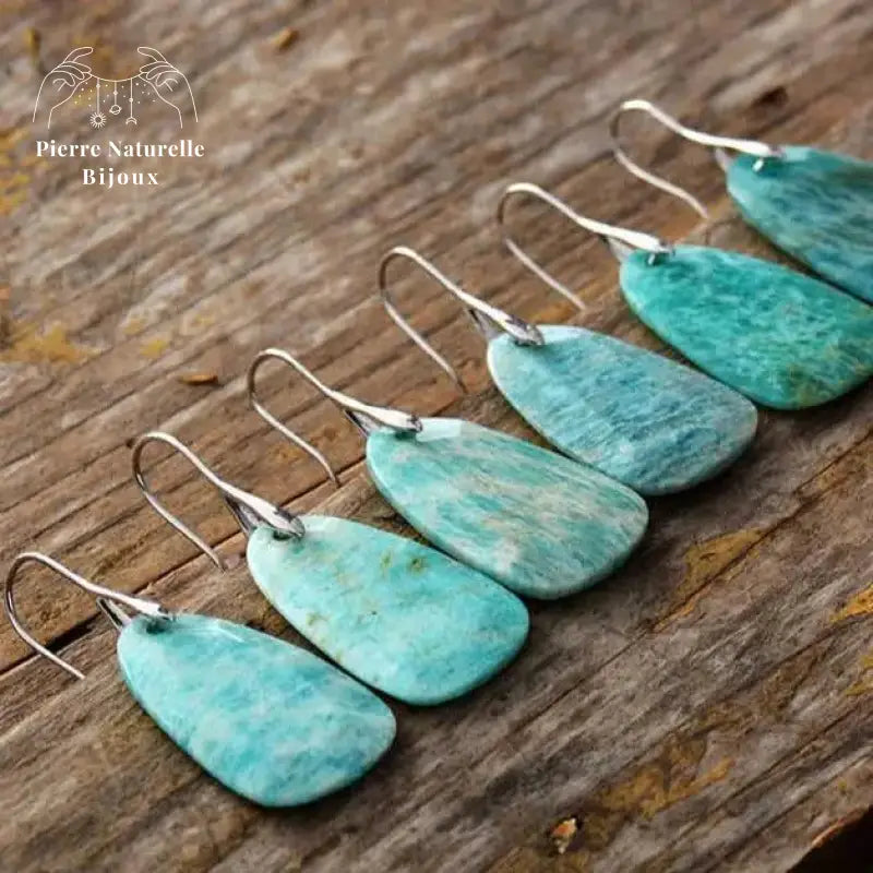 Boucles d'oreilles "Estsanatlehi" en Amazonite | Boucles d'Oreilles | pierre naturelle bijoux
