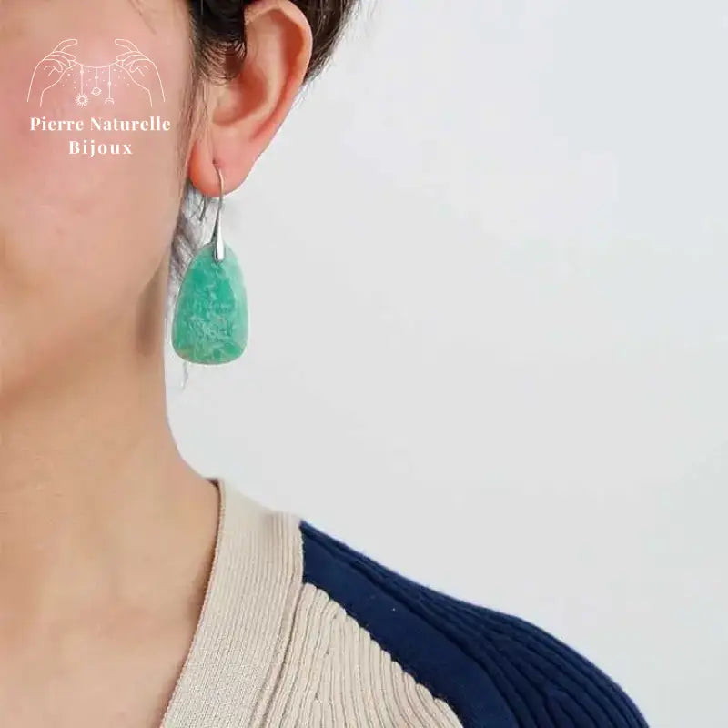 Boucles d'oreilles "Estsanatlehi" en Amazonite | Boucles d'Oreilles | pierre naturelle bijoux
