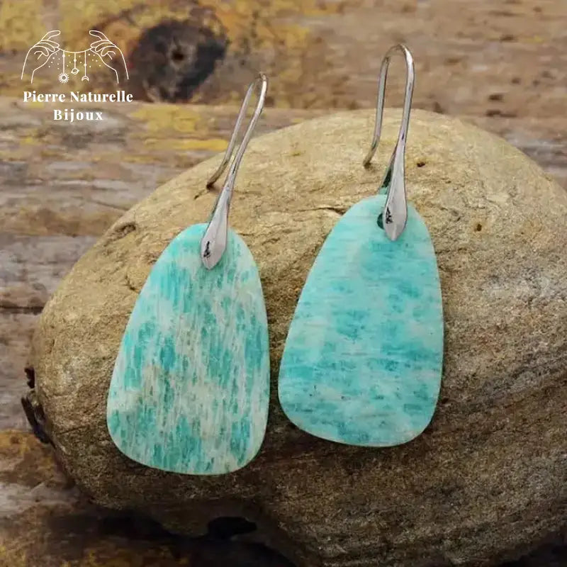 Boucles d'oreilles "Estsanatlehi" en Amazonite | Boucles d'Oreilles | pierre naturelle bijoux