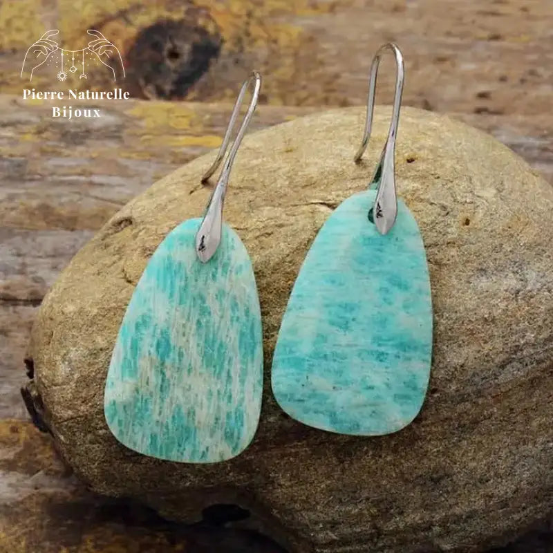 Boucles d'oreilles "Estsanatlehi" en Amazonite | Boucles d'Oreilles | pierre naturelle bijoux