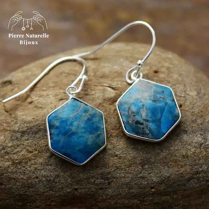 Boucles d'oreilles en Apatite