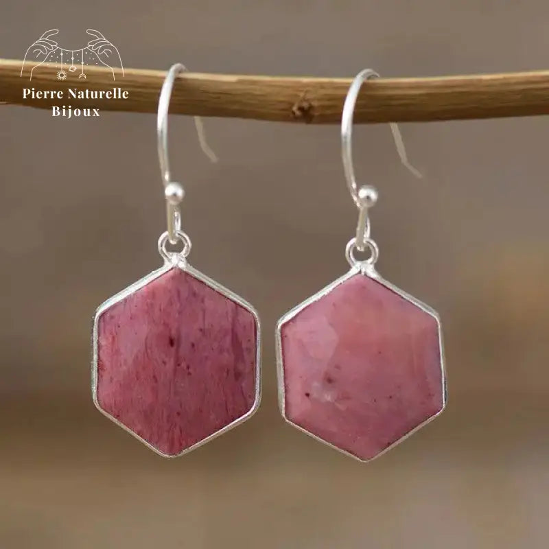 Boucles d'oreilles en Labradorite / Apatite / Rhodonite | Boucles d'Oreilles | pierre naturelle bijoux