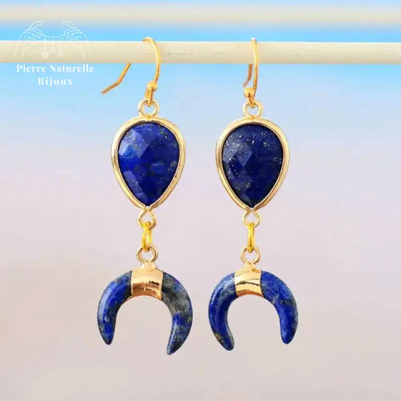 Boucles d'oreilles en Lapis-lazuli