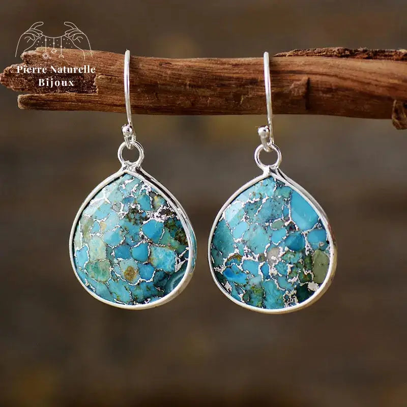 Boucles d'oreilles "Calläis" en Turquoise