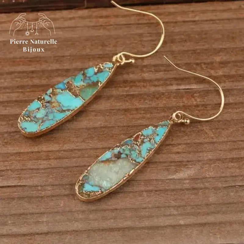 Boucles d'oreilles "Immunité" en Turquoise