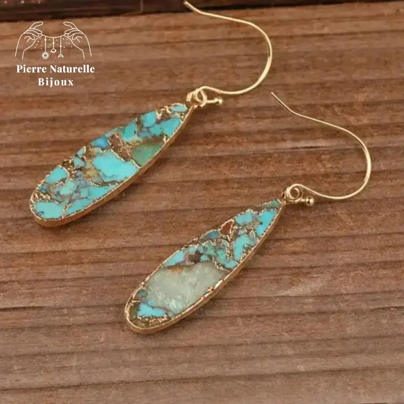 Boucles d'oreilles "Immunité" en Turquoise