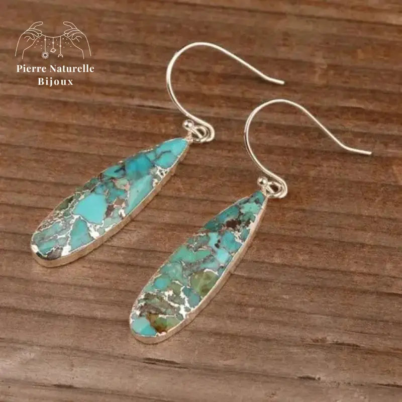 Boucles d'oreilles "Immunité" en Turquoise