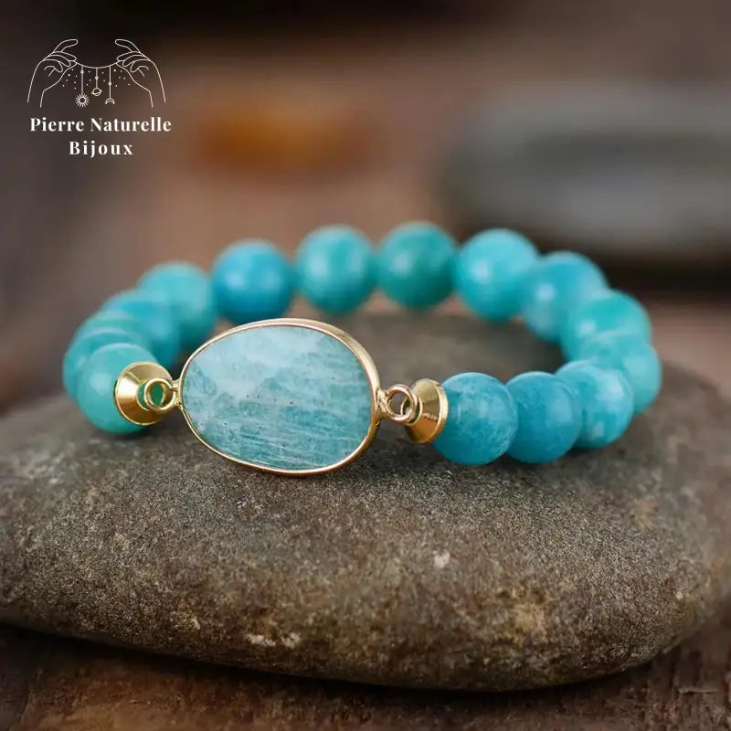 Bracelet "Authenticité" en Amazonite | Bracelets | pierre naturelle bijoux