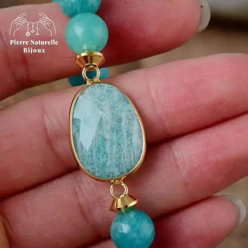 Bracelet "Authenticité" en Amazonite | Bracelets | pierre naturelle bijoux