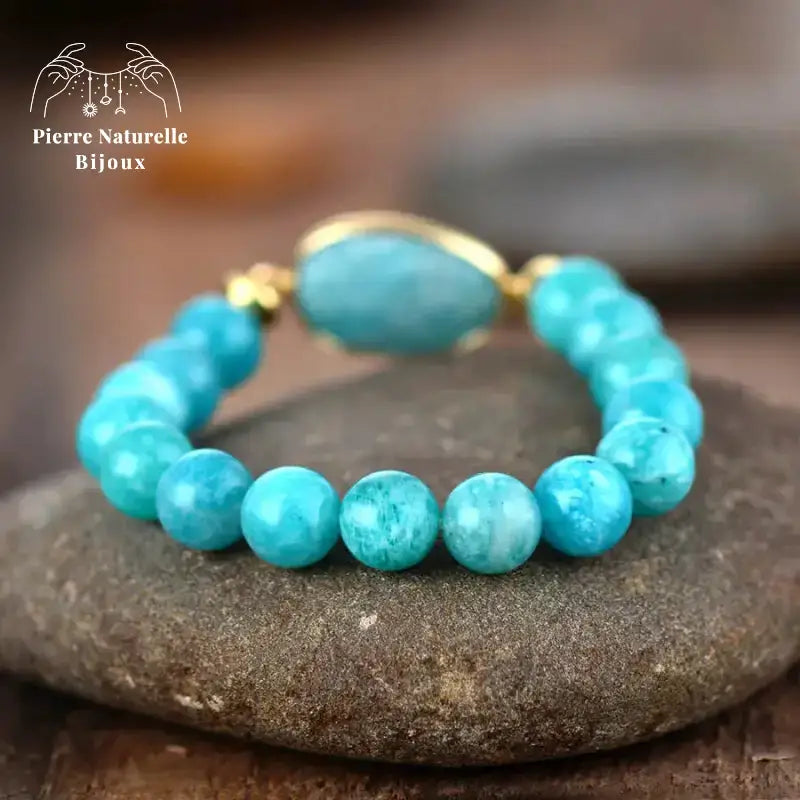 Bracelet "Authenticité" en Amazonite | Bracelets | pierre naturelle bijoux