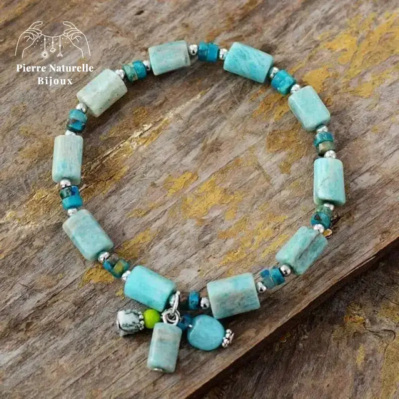 Bracelet "Omoroca" en Amazonite